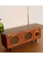 Coverzone Yeni Nesil Retro Radyo Görünümlü Speaker USB Tf Aux Bluetooth Müzik Kutusu Retro Teleskopik Anten Type-C Şarj Edilebilir Kahverengi B15 3