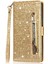 IPhone 13 Için Fermuar Cep Durumda Pro Max Pu Deri Glitter Cüzdan Kılıf (Yurt Dışından) 2