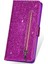 IPhone 11 Için Fermuarlı Cebi Durumda Pu Deri Manyetik Kapatma Glitter (Yurt Dışından) 3