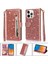 IPhone 14 Için Fermuar Cep Durumda Pro Max Kart Tutucu Pu Deri Glitter (Yurt Dışından) 1