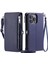 Crossbody Durumda IPhone 15 Pro Max Uzun Kordon 9 Kart Yuvaları Fermuar Yuvası (Yurt Dışından) 1
