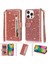 IPhone 16 Için Fermuar Cep Durumda Pro Max Pu Deri Glitter Cüzdan Kılıf (Yurt Dışından) 1