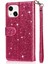 IPhone 14 Için Fermuar Cep Durumda Artı Pu Deri Kart Tutucu Glitter Vaka (Yurt Dışından) 3