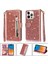 IPhone 15 Pro Pu Deri Manyetik Kapatma Glitter Için Fermuarlı Cebi Durumda (Yurt Dışından) 1