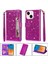 IPhone 15 Için Fermuar Cep Durumda Artı Glitter Cüzdan Kılıf Manyetik Pu (Yurt Dışından) 1