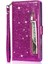 IPhone 16 Için Fermuar Cep Durumda Pro Max Pu Deri Glitter Cüzdan Kılıf (Yurt Dışından) 5