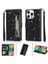 IPhone 16 Için Fermuar Cep Durumda Pro Max Pu Deri Glitter Cüzdan Kılıf (Yurt Dışından) 1