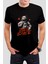 Space Baskılı Siyah Tişört C826 1