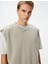 Oversize Sweatshirt V Yaka Kısa Kollu 1