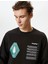 Slogan Baskılı Sweatshirt Bisiklet Yaka Uzun Kollu 1