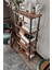 60 cm Dekoratif Masivo Kitaplık 5 Katlı 30X60 Dikdörtgen Çok Amaçlı Raf Madran Ceviz Modern Mdf 5 K 3