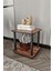 2 Dekoratif Masivo Kitaplık 2 Katlı 34X34 Dikdörtgen Çok Amaçlı Raf Madran Ceviz 35 cm Mdf 34 cm Ka 1