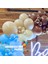 Balon Seti Çikolata Kahve-Deniz Kumu-Makaron Mavi 100 Lü Balon Zinciri Seti 4