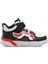 1726-F Siyah-Beyaz-Kırmızı Çocuk Bilek Boy Sneaker 2