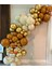 ^^ Doğum Günü Konsepti * Retro Beyaz * Krom Gold * Karamel * 60 Lı Balon Zinciri Parti Seti 1