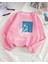 Oversize Kadın Dare To Start Baskılı Pembe Bisiklet Yaka Sweatshirt 1