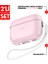 İkili Set Pro 2. Nesil Uyumlu Şeffaf Pembe Premium Kulaklık Kılıfı ve Beyaz Silikon Kulaklık İpi 1