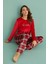 13309-4 Kadın Kışlık Kadife Pijama Takımı 1