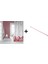 Banyo Duş Perdesi 7017 180X200 Perde Borusu Askı Aparatı Pembe 160X260 Hediyeli 1