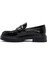 Kadın Siyah Rugan Deri Makosen Loafer 24WFD183916 2