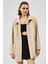 Dalida Kadın Krem Oversize Deri Ceket 24WGD5212U4 1
