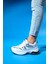 Buren Beyaz-Gri Kadın Kalın Taban Spor Sneakers 2