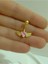 Cerrahi Çelik Pembe Taşlı Kalpli Kanatlı Gold Renk Göbek Piercingi 3