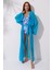 Bağlamalı Uzun Kaftan Tunik Turkuaz 241812 2