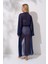 Bağlamalı Uzun Kaftan Tunik Lacivert 241812 2