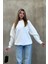 la & vetta Beyaz Bisiklet Yaka Basic Sweatshirt 1