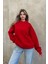 Kırmızı Bisiklet Yaka Basic Sweatshirt 1