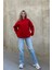 Kırmızı Bisiklet Yaka Basic Sweatshirt 5
