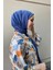 Shawl Kadın Indigo Sandy Kumaş Hazır Şal 3