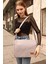Gri K8 Düz Postacı Model 3 Bölmeli Askılı Günlük Unisex Kol ve Omuz Çantası U:28 E:35 G:7 1