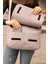 Gri K8 Düz Postacı Model 3 Bölmeli Askılı Günlük Unisex Kol ve Omuz Çantası U:28 E:35 G:7 5