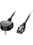 UK 3 Pin Fiş - IEC C13 Şebeke Güç Kablosu, 2 metre UK 3 Pin Plug to IEC C13 Mains Power Cable, 2m 1
