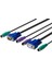 KVM (Keyboard/Video Monitor/Mouse) İçin Ahtapot Kablo, 1.80 metre, siyah renk, 1 x VGA dişi, 1 VGA erkek, 2 x PS/2 Klavye erkek, 2 x PS/2 Mouse erkek 1