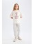 Kız Çocuk Pijama Takım Baskılı Uzun Kollu Üst Beli Lastikli Uzun Alt D3740A824AU 2