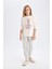 Kız Çocuk Pijama Takım Baskılı Uzun Kollu Üst Beli Lastikli Uzun Alt D3740A824AU 3