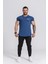 Erkek T-Shirt | Tişört | Erkek Spor T-Shirt | Workout | Indigo | 2