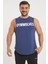 Erkek Kolsuz T-Shirt | Erkek Spor T-Shirt | Indigo | Workout Tanktop | 1