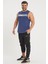 Erkek Kolsuz T-Shirt | Erkek Spor T-Shirt | Indigo | Workout Tanktop | 3