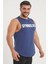 Erkek Kolsuz T-Shirt | Erkek Spor T-Shirt | Indigo | Workout Tanktop | 4