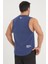 Erkek Kolsuz T-Shirt | Erkek Spor T-Shirt | Indigo | Workout Tanktop | 5