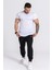 Pro Air Erkek Spor T-Shirt | Workout Tanktop | Never Give Up | Beyaz | Pro Serisi | 2