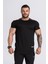 Pro Air Erkek Spor T-Shirt | Workout Tanktop | Never Give Up | Siyah | Pro Serisi | 1