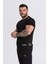 Pro Air Erkek Spor T-Shirt | Workout Tanktop | Never Give Up | Siyah | Pro Serisi | 2