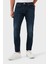 Streç Pamuklu Slim Fit Normal Bel Dar Paça Jeans Erkek Kot Pantolon MDT2500 PDE004N 14BP 4
