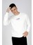 Frose Erkek O Yaka Sweatshirt Beyaz 1
