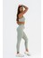 Dikişsiz Spor Tayt | Mint | Seamles Leggings | İnce Fitilli | 3